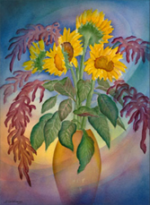 Image: Sunflowers & Amaranth